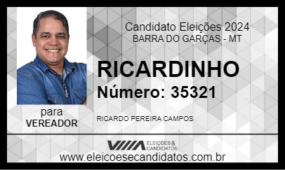 Candidato RICARDINHO 2024 - BARRA DO GARÇAS - Eleições