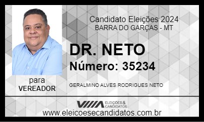 Candidato DR. NETO 2024 - BARRA DO GARÇAS - Eleições