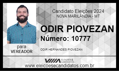 Candidato ODIR PIOVEZAN 2024 - NOVA MARILÂNDIA - Eleições