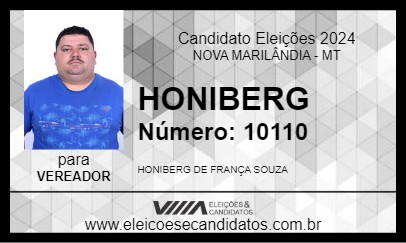 Candidato HONIBERG 2024 - NOVA MARILÂNDIA - Eleições