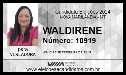 Candidato WALDIRENE 2024 - NOVA MARILÂNDIA - Eleições