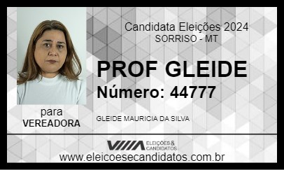 Candidato PROF GLEIDE 2024 - SORRISO - Eleições