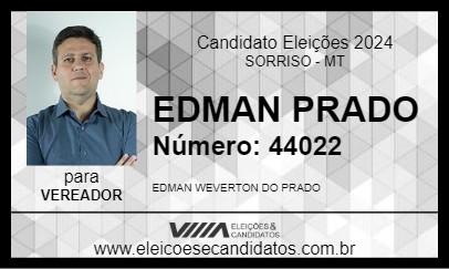 Candidato EDMAN PRADO 2024 - SORRISO - Eleições