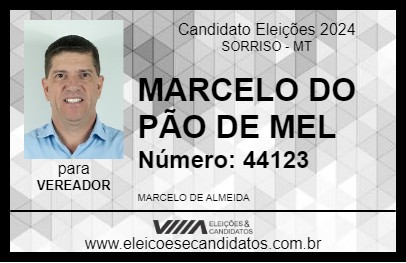 Candidato MARCELO DO PÃO DE MEL 2024 - SORRISO - Eleições