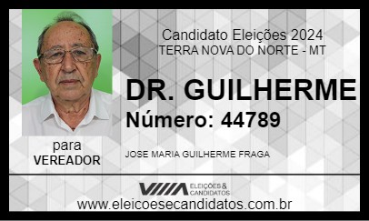 Candidato DR. GUILHERME 2024 - TERRA NOVA DO NORTE - Eleições