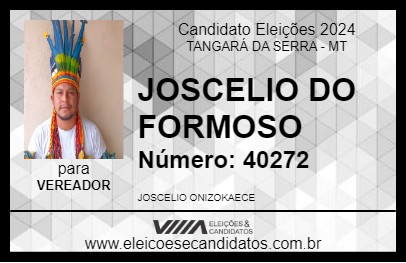 Candidato JOSCELIO DO FORMOSO 2024 - TANGARÁ DA SERRA - Eleições