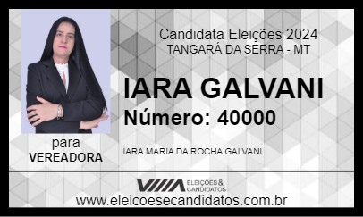 Candidato IARA GALVANI 2024 - TANGARÁ DA SERRA - Eleições