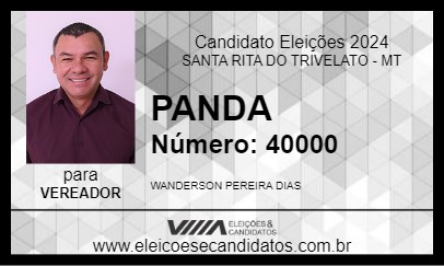 Candidato PANDA 2024 - SANTA RITA DO TRIVELATO - Eleições