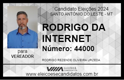 Candidato RODRIGO DA INTERNET 2024 - SANTO ANTÔNIO DO LESTE - Eleições