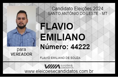 Candidato FLAVIO EMILIANO  2024 - SANTO ANTÔNIO DO LESTE - Eleições