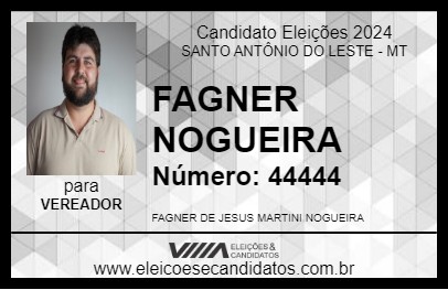 Candidato FAGNER NOGUEIRA 2024 - SANTO ANTÔNIO DO LESTE - Eleições