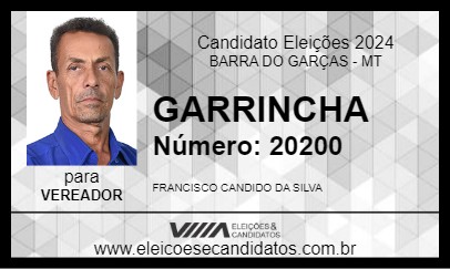 Candidato GARRINCHA 2024 - BARRA DO GARÇAS - Eleições