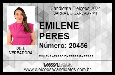 Candidato EMILENE PERES 2024 - BARRA DO GARÇAS - Eleições