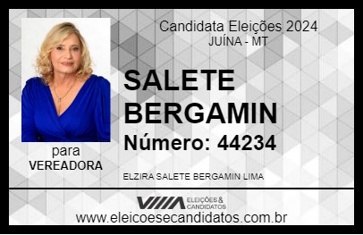 Candidato SALETE BERGAMIN 2024 - JUÍNA - Eleições