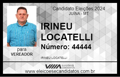 Candidato IRINEU LOCATELLI 2024 - JUÍNA - Eleições