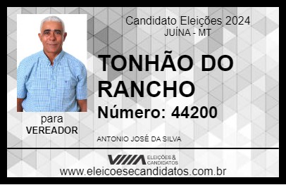 Candidato TONHÃO DO RANCHO 2024 - JUÍNA - Eleições