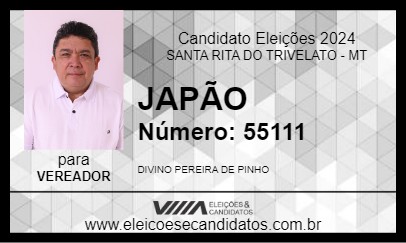 Candidato JAPÃO 2024 - SANTA RITA DO TRIVELATO - Eleições