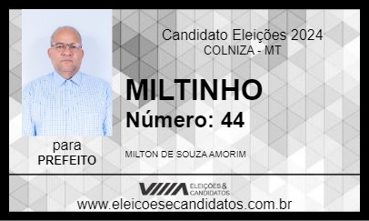 Candidato MILTINHO 2024 - COLNIZA - Eleições