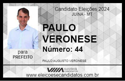 Candidato PAULO VERONESE 2024 - JUÍNA - Eleições