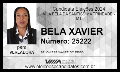 Candidato BELA XAVIER 2024 - VILA BELA DA SANTÍSSIMA TRINDADE - Eleições