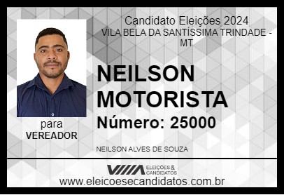 Candidato NEILSON MOTORISTA 2024 - VILA BELA DA SANTÍSSIMA TRINDADE - Eleições