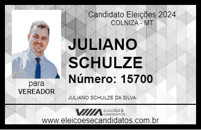 Candidato JULIANO SCHULZE 2024 - COLNIZA - Eleições