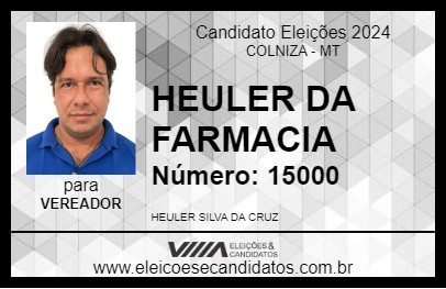 Candidato HEULER DA FARMACIA 2024 - COLNIZA - Eleições