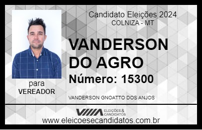 Candidato VANDERSON DO AGRO 2024 - COLNIZA - Eleições