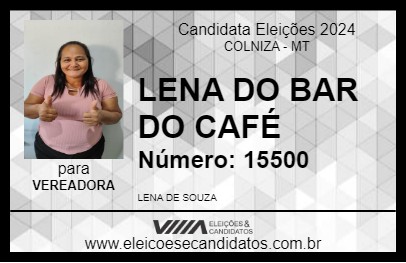 Candidato LENA DO BAR DO CAFÉ 2024 - COLNIZA - Eleições