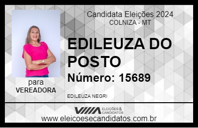 Candidato EDILEUZA DO POSTO  2024 - COLNIZA - Eleições