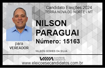 Candidato NILSON PARAGUAI 2024 - TERRA NOVA DO NORTE - Eleições