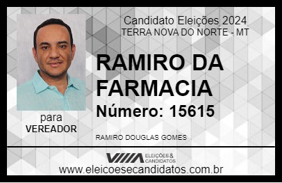 Candidato RAMIRO DA FARMACIA 2024 - TERRA NOVA DO NORTE - Eleições