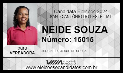 Candidato NEIDE SOUZA 2024 - SANTO ANTÔNIO DO LESTE - Eleições