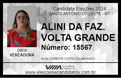 Candidato ALINI DA FAZ. VOLTA GRANDE 2024 - SANTO ANTÔNIO DO LESTE - Eleições