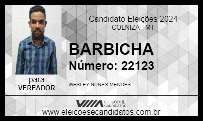 Candidato BARBICHA 2024 - COLNIZA - Eleições