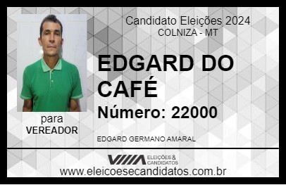 Candidato EDGARD DO CAFÉ 2024 - COLNIZA - Eleições