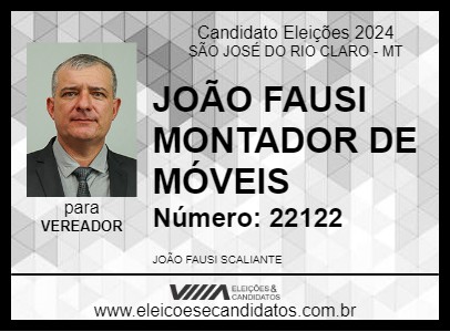 Candidato JOÃO FAUSI MONTADOR DE MÓVEIS 2024 - SÃO JOSÉ DO RIO CLARO - Eleições