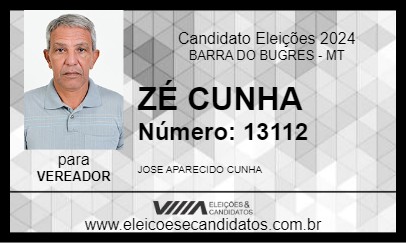 Candidato ZÉ CUNHA 2024 - BARRA DO BUGRES - Eleições