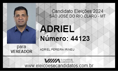 Candidato ADRIEL  2024 - SÃO JOSÉ DO RIO CLARO - Eleições