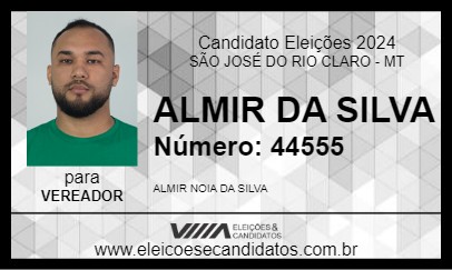 Candidato ALMIR DA SILVA 2024 - SÃO JOSÉ DO RIO CLARO - Eleições