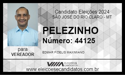 Candidato PELEZINHO 2024 - SÃO JOSÉ DO RIO CLARO - Eleições