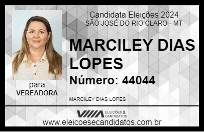 Candidato MARCILEY DIAS LOPES 2024 - SÃO JOSÉ DO RIO CLARO - Eleições