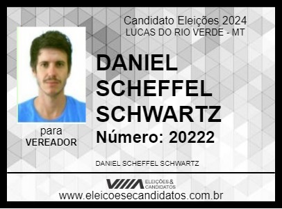 Candidato DANIEL SCHEFFEL SCHWARTZ 2024 - LUCAS DO RIO VERDE - Eleições