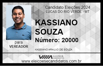 Candidato KASSIANO SOUZA DA TV 2024 - LUCAS DO RIO VERDE - Eleições