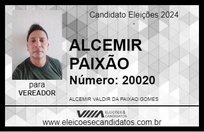 Candidato ALCEMIR PAIXÃO 2024 - LUCAS DO RIO VERDE - Eleições