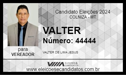 Candidato VALTER 2024 - COLNIZA - Eleições