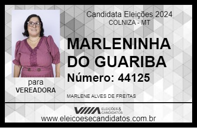 Candidato MARLENINHA DO GUARIBA 2024 - COLNIZA - Eleições