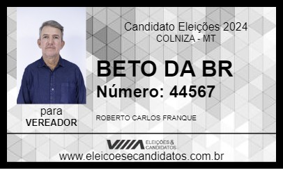 Candidato BETO DA BR 2024 - COLNIZA - Eleições