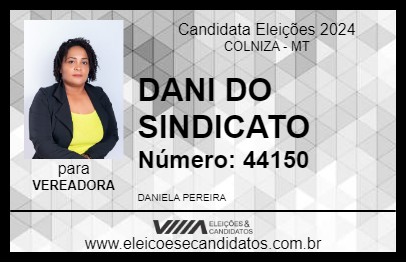 Candidato DANI DO SINDICATO 2024 - COLNIZA - Eleições