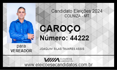 Candidato CAROÇO 2024 - COLNIZA - Eleições